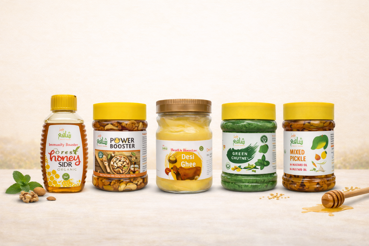 Lineup of various health and wellness products on a light background