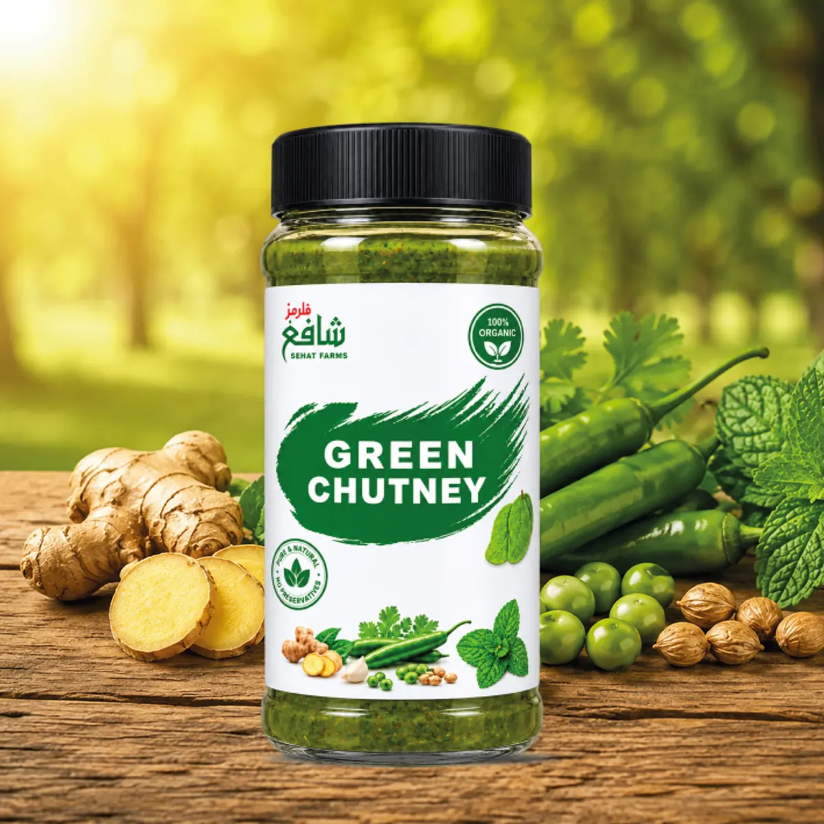 Green Chutney 1 Green Chutney - Shafay Farms